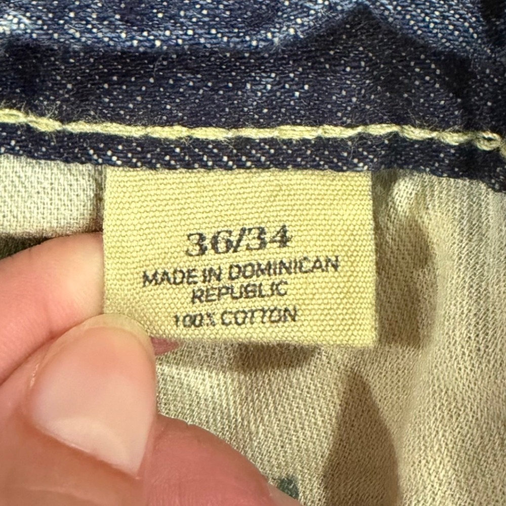 Polo Ralph Lauren Jeans Mens 36x34 Blue Classic 867 Straight Leg Dark Wash RL - Picture 4 of 11